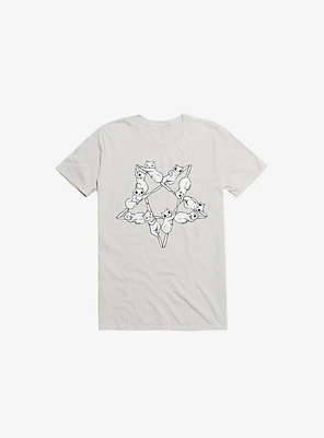 Where The Cats Go At Night White T-Shirt
