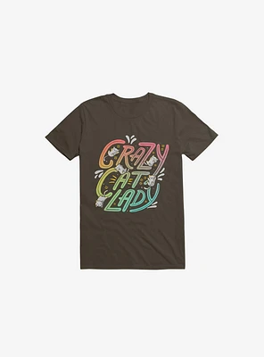 Crazy Cat Lady Brown T-Shirt