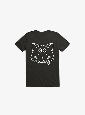 Go Away Cat Black T-Shirt