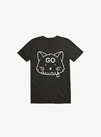 Go Away Cat Black T-Shirt