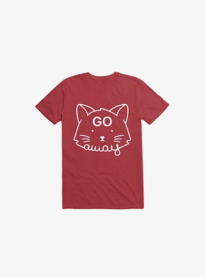 Go Away Cat Red T-Shirt