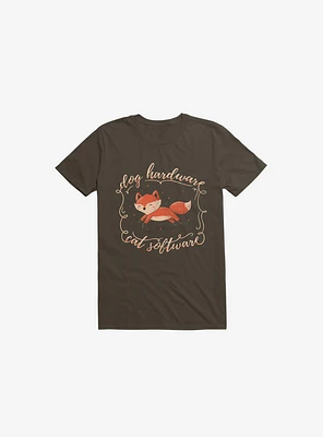 Dog Hardware Cat Software Brown T-Shirt