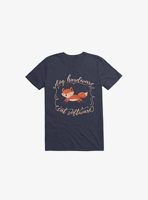 Dog Hardware Cat Software Navy Blue T-Shirt