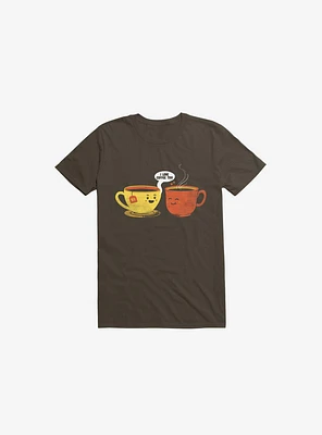 I Love Coffee Too Brown T-Shirt