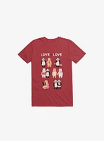 Love Is Love, Being Single Ok! Red T-Shirt