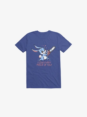 I Love Every Piece Of You Bunny Royal Blue T-Shirt