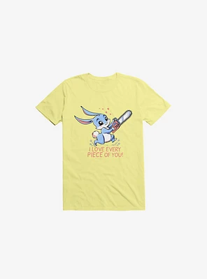I Love Every Piece Of You Bunny Corn Silk Yellow T-Shirt