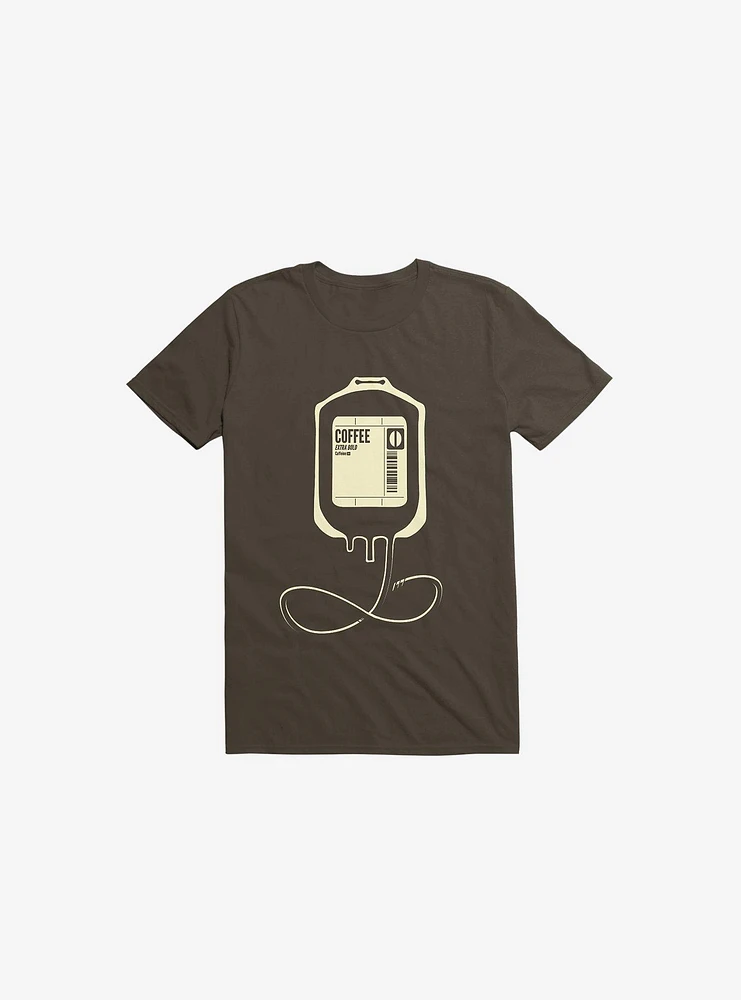 Coffee Transfusion Brown T-Shirt