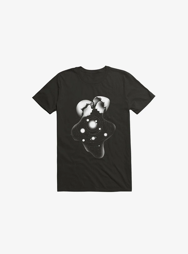 Cosmic Egg Shell Black T-Shirt
