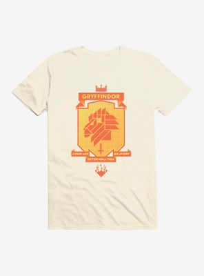 Harry Potter Gryffindor Gold Shield Pixel Logo T-Shirt