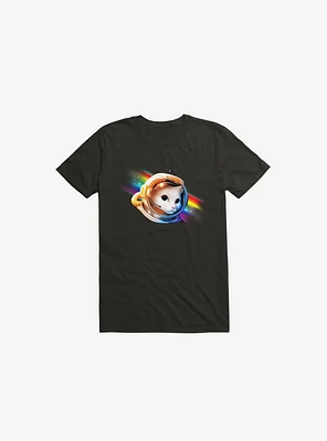 Astronaut Cat Black T-Shirt