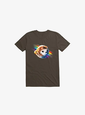 Astronaut Cat Brown T-Shirt