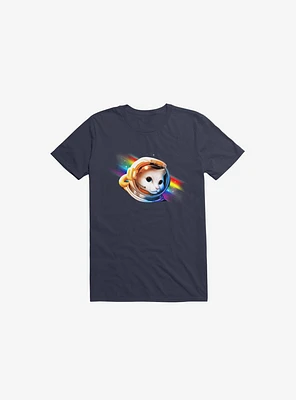 Astronaut Cat Navy Blue T-Shirt