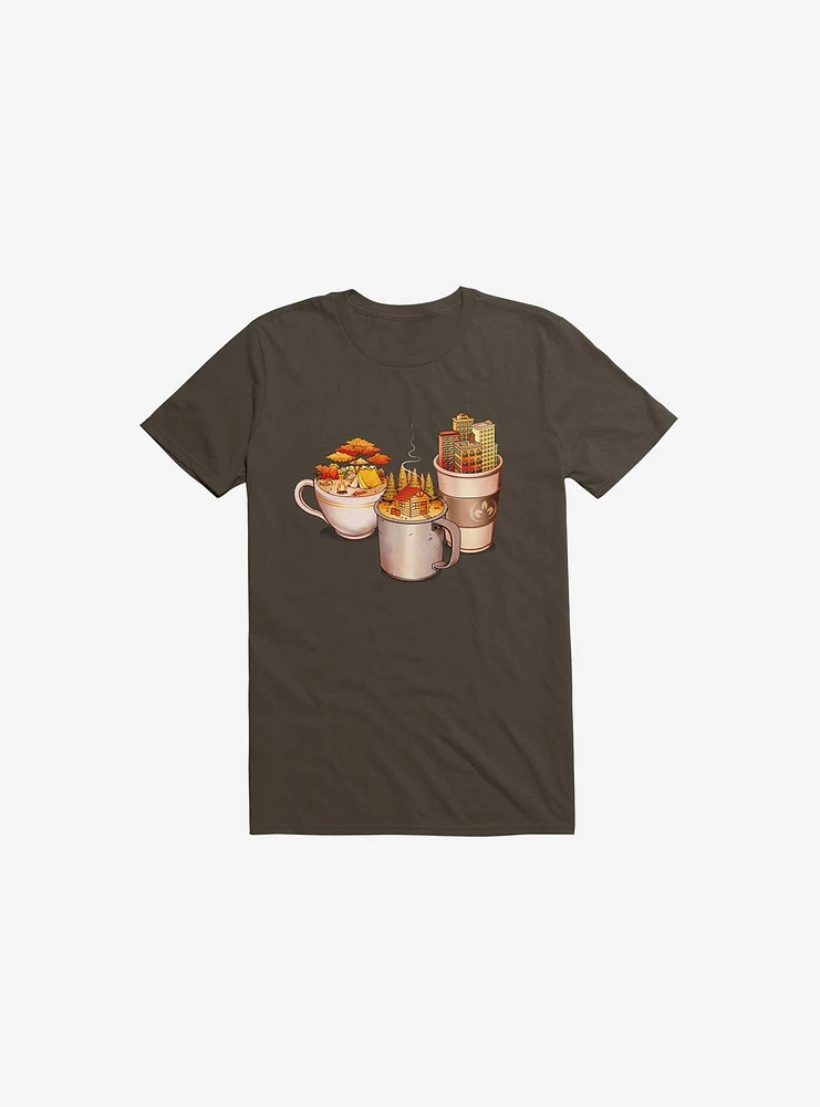 Camping Cabin Life Urban Brown T-Shirt