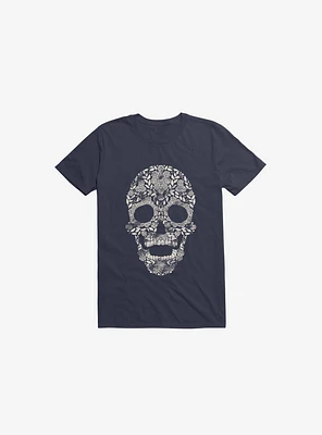 Feraenaturae Skull Navy Blue T-Shirt