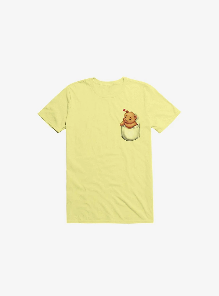 You're Always Inside My Heart Pocket Corn Silk Yellow T-Shirt