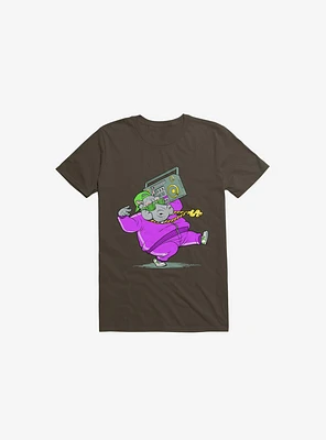 Hip Hop Hippo Brown T-Shirt