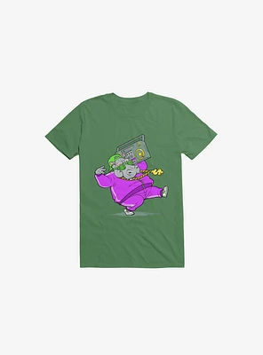 Hip Hop Hippo Kelly Green T-Shirt