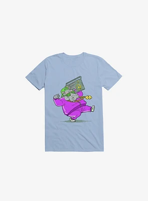 Hip Hop Hippo Light Blue T-Shirt