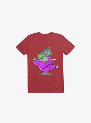 Hip Hop Hippo Red T-Shirt