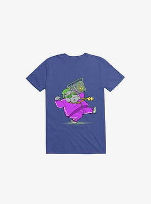 Hip Hop Hippo Royal Blue T-Shirt