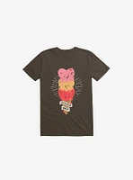 Melting Ice Cream Brown T-Shirt