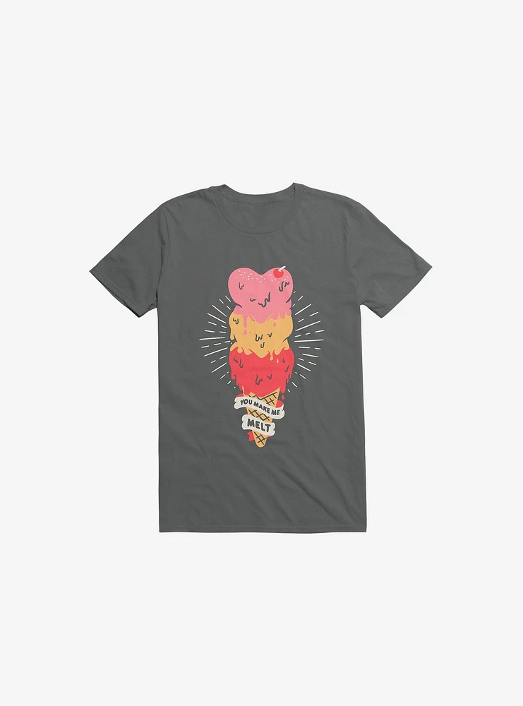 Melting Ice Cream Charcoal Grey T-Shirt