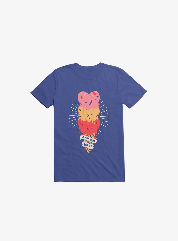 Melting Ice Cream Royal Blue T-Shirt