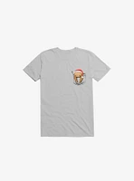 Sloth A Pocket Xmas Ice Grey T-Shirt