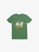 Unicorn Blast Kelly Green T-Shirt