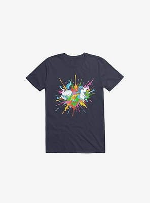 Unicorn Blast Navy Blue T-Shirt