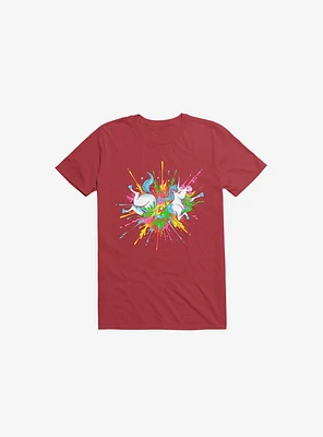 Unicorn Blast Red T-Shirt