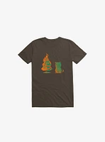 Xmas Miracle Cat Brown T-Shirt