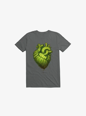 Cactus Heart Charcoal Grey T-Shirt