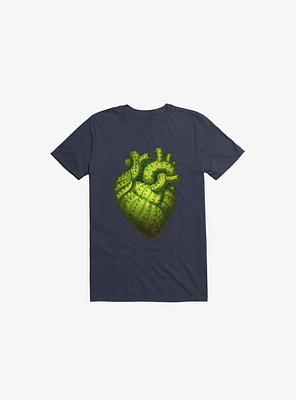 Cactus Heart Navy Blue T-Shirt