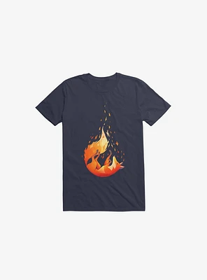 Falling Fox Navy Blue T-Shirt