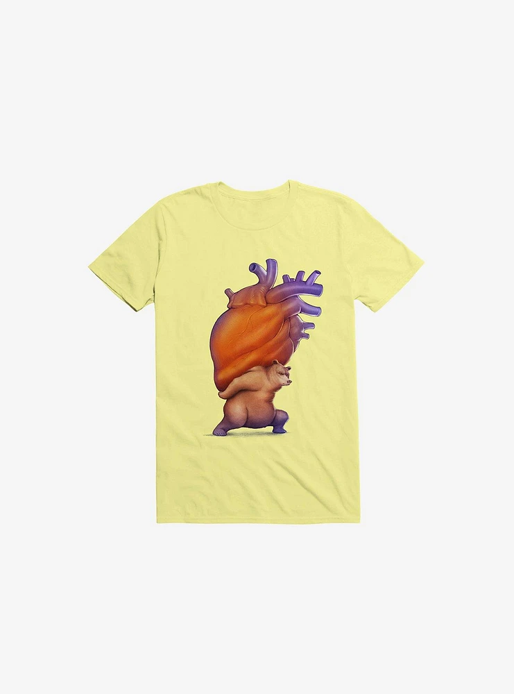 Heavy Heart Corn Silk Yellow T-Shirt