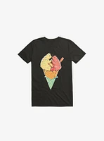 Me Melting Black T-Shirt