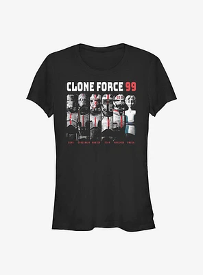 Star Wars: The Bad Batch Clone Force 99 Group Girls T-Shirt Hot Topic Exclusive