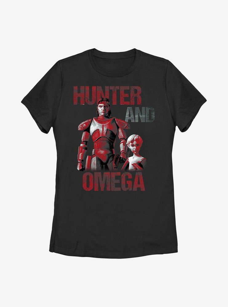 Star Wars: The Bad Batch Hunter And Omega Womens T-Shirt