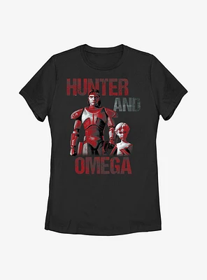 Star Wars: The Bad Batch Hunter And Omega Womens T-Shirt