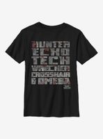 Star Wars: The Bad Batch 99 Names Youth T-Shirt