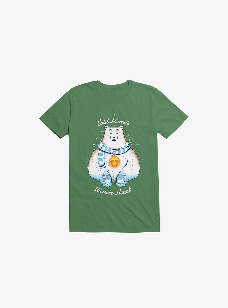 Cold Hands, Warm Heart Kelly Green T-Shirt