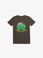 Geometric Landscape Bears Brown T-Shirt