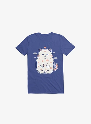 Love Cat Kisses Royal Blue T-Shirt