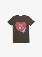 Love Hurts Cat Brown T-Shirt
