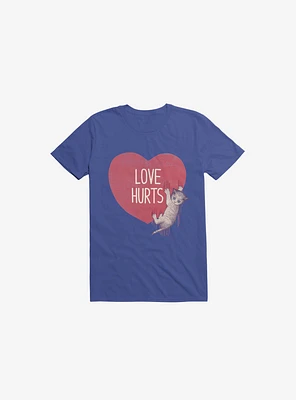 Love Hurts Cat Royal Blue T-Shirt