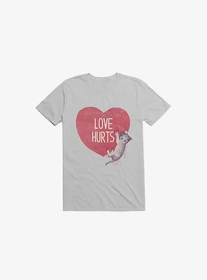 Love Hurts Cat Ice Grey T-Shirt
