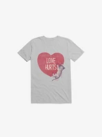 Love Hurts Cat Ice Grey T-Shirt