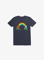 Love Is Rainbow Bear Navy Blue T-Shirt